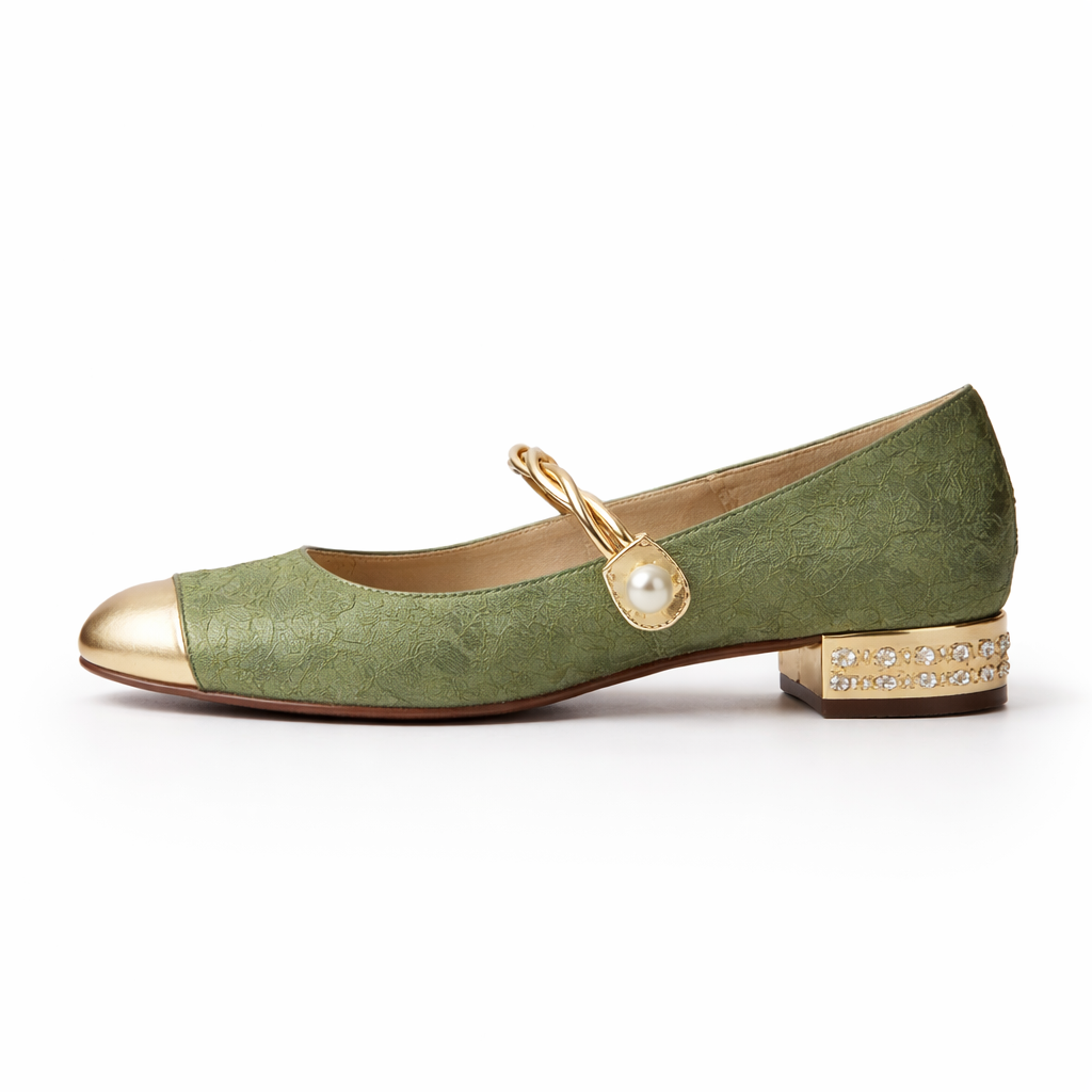 Chaussures Mary Jane pour femmes | Bout carré, Confort orthopédique | Ballerines avec bride perlée