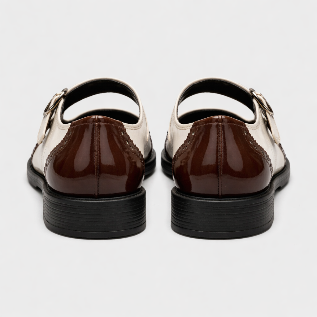 Chaussures Mary Jane pour femmes | Bicolore | Bride ajustable, Brogue vintage