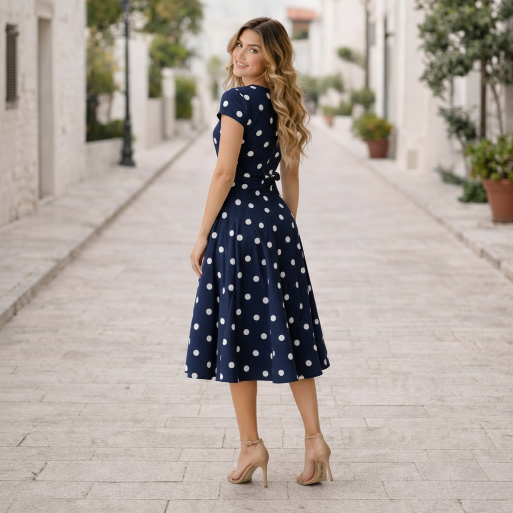 Robe à Pois | Style Élégant et Joyeux | Mode d'Été