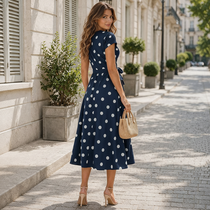 Robe à Pois | Robe d'Été Polyvalente | Design Chic