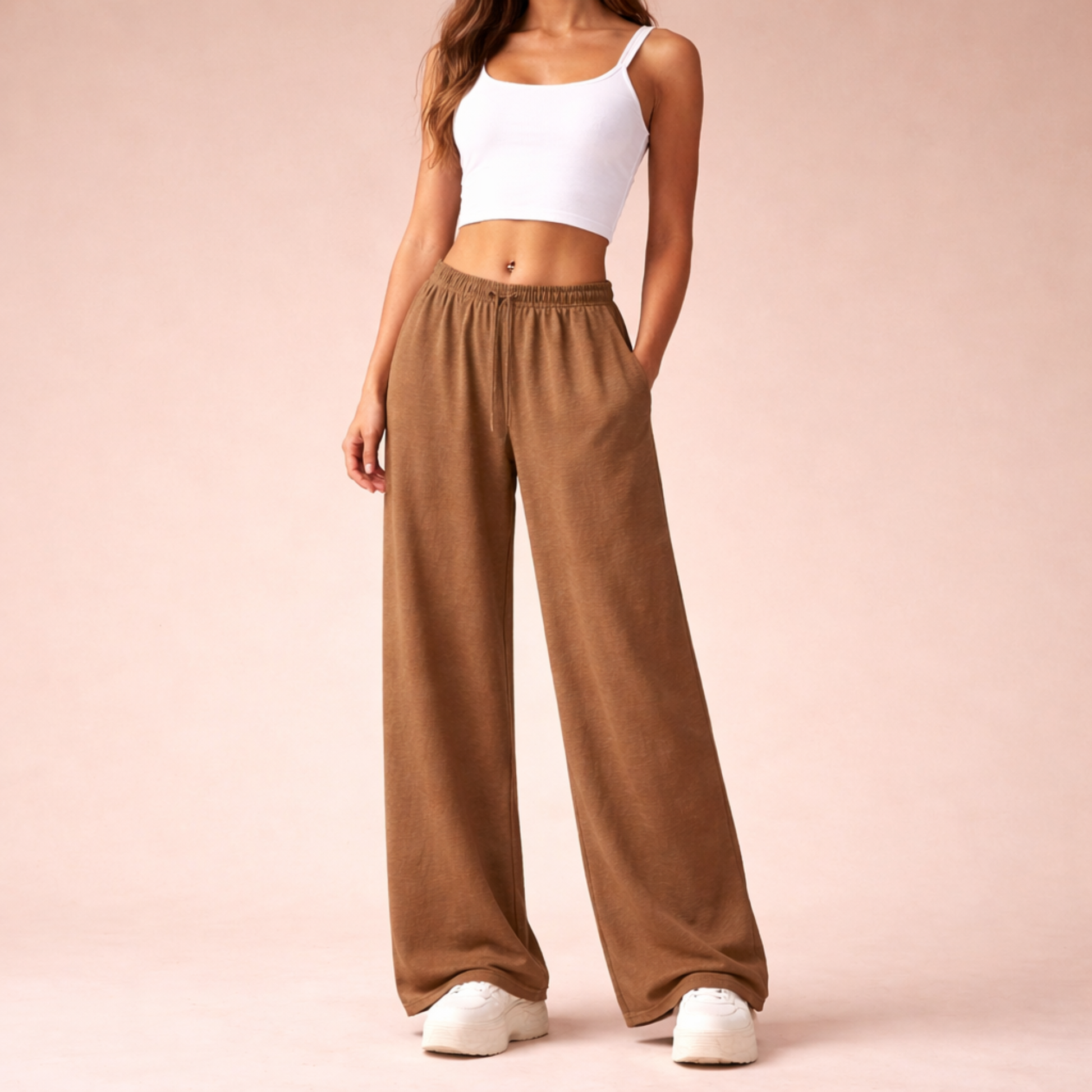 Pantalon jogging jambes larges | Confort moderne