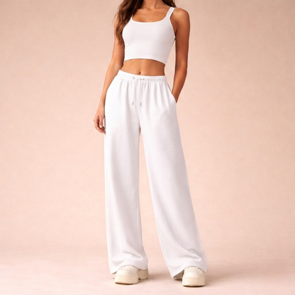 Pantalon jogging jambes larges | Confort moderne