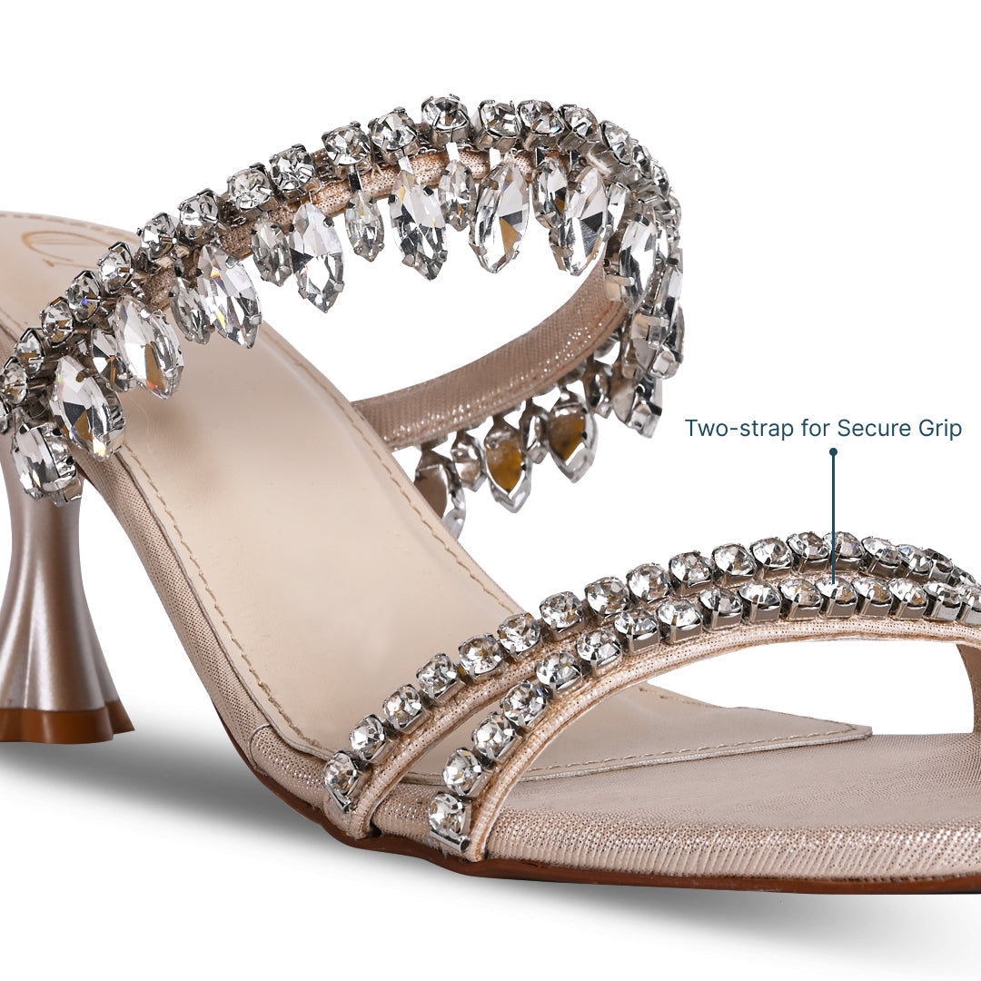 Talons Chandelier Femme | Sandales de Fête | Strass Scintillant