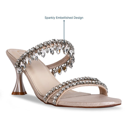 Talons Chandelier Femme | Sandales de Fête | Strass Scintillant