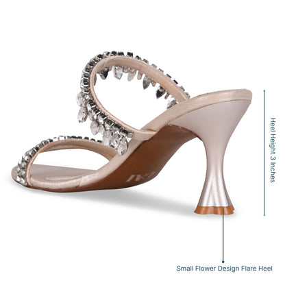 Talons Chandelier Femme | Sandales de Fête | Strass Scintillant