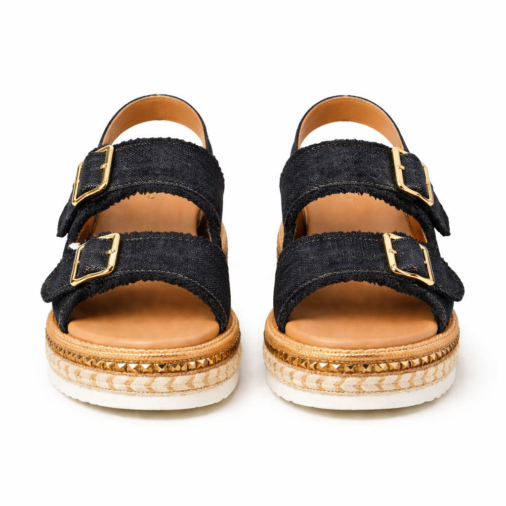 Sneakers Jean Plateforme | Compensé Casual, Confortable, Élégant