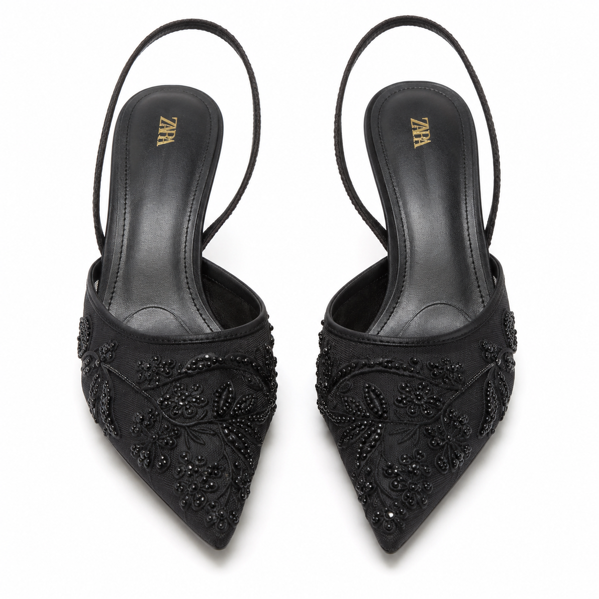 Rose Heels | Pearl Details, Mid Heel | Women’s Evening Shoes