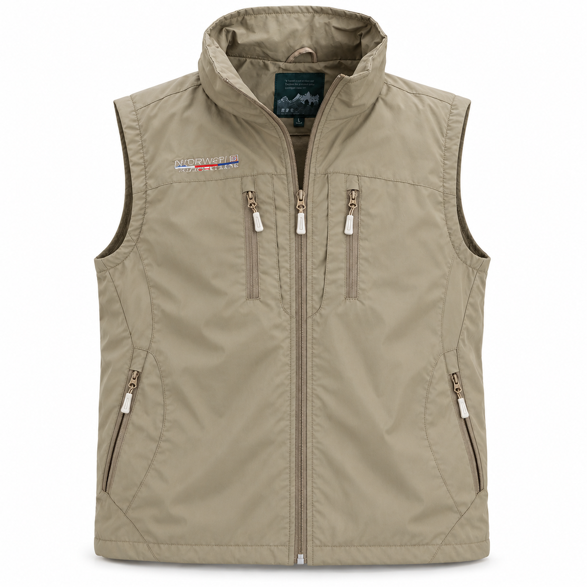Gilet homme | Fermeture éclair, Col montant | Gilet de plein air