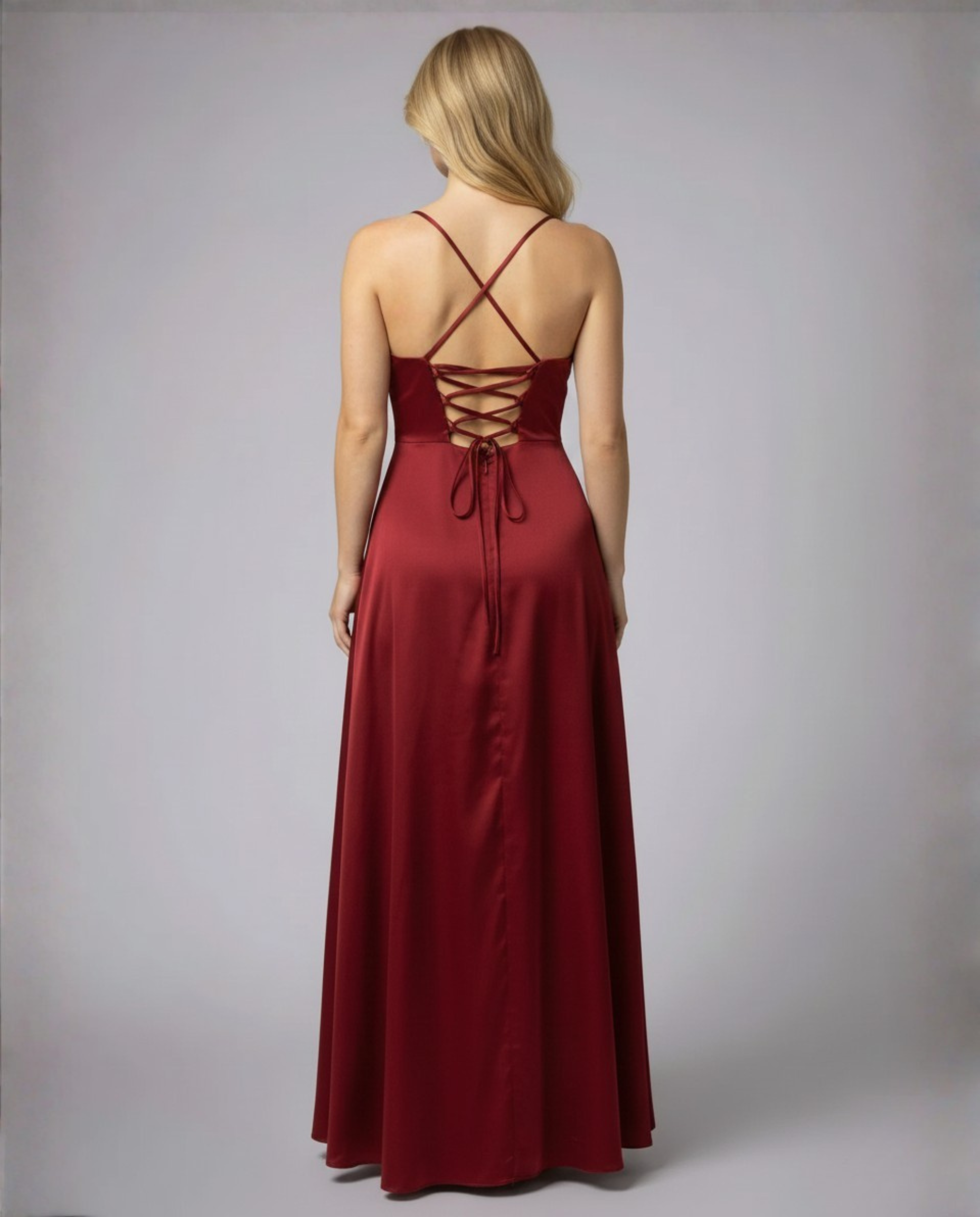 Robe Longue Satinée Femme | Élégante, Fente Haute | Robe de Soirée