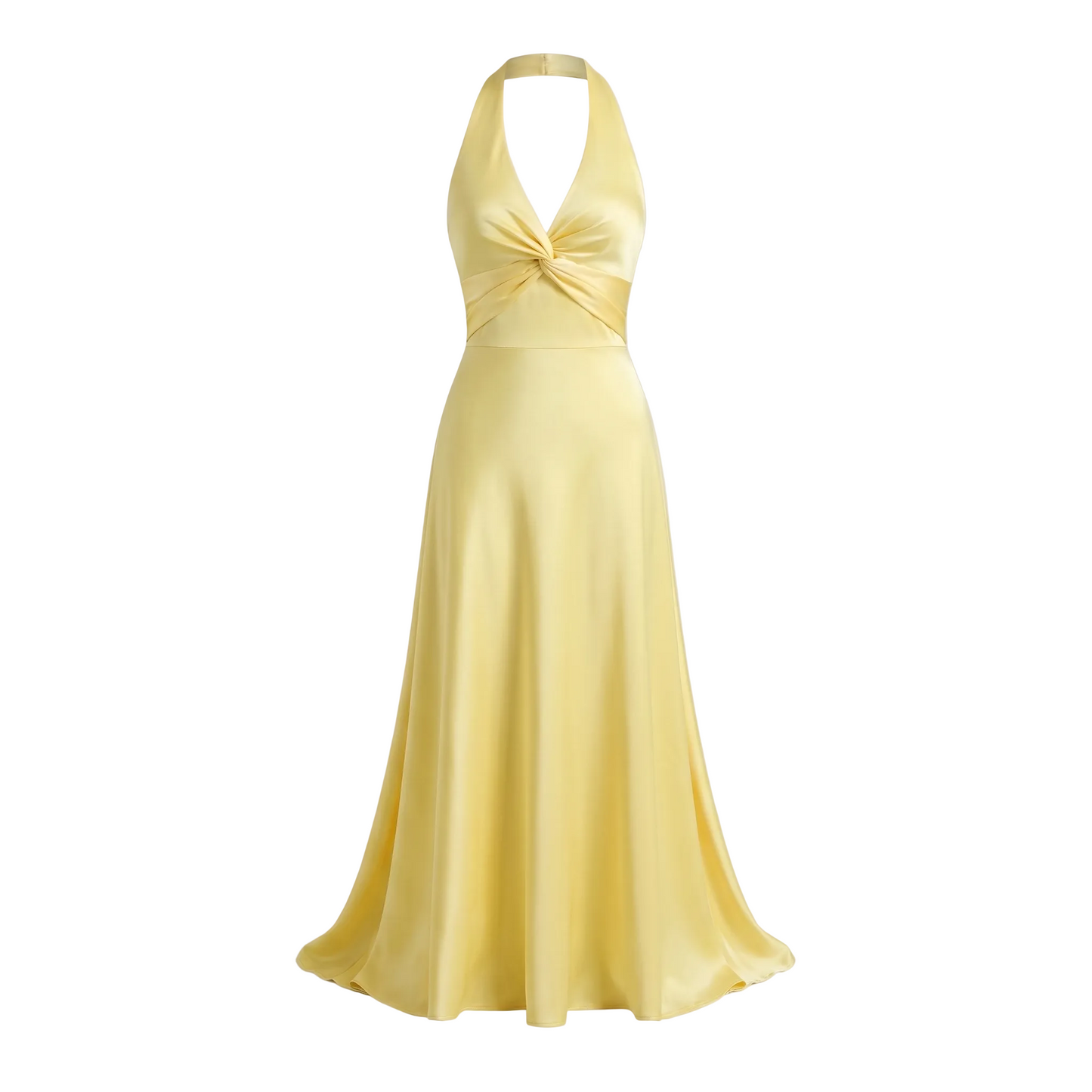 Maxi Dress | Backless Design, Ankle Length | V-Neck