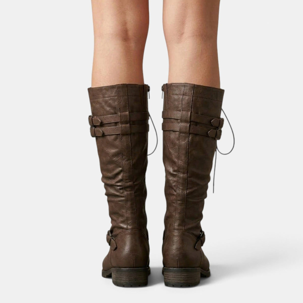 Ximena | Femme Bottines Combat Lacets Boucles