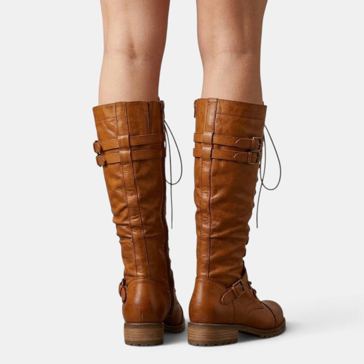 Ximena | Femme Bottines Combat Lacets Boucles