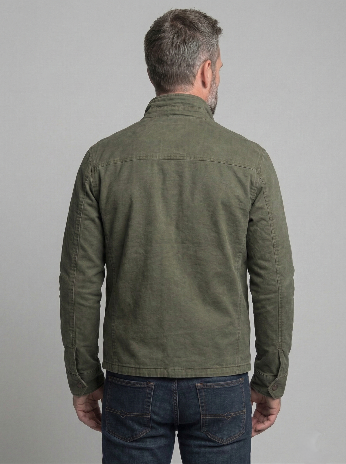 Veste field homme kaki coupe relaxed style vintage olive
