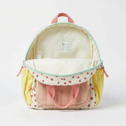 Sac à Dos Scolaire Motif Fraise | Enfants | Fond Coloré Amusant