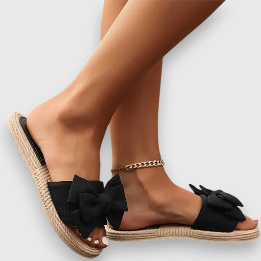 Stephanie - Sandales à enfiler avec nœud en forme de boucle intelligente-Sandales-PARIS FEMME