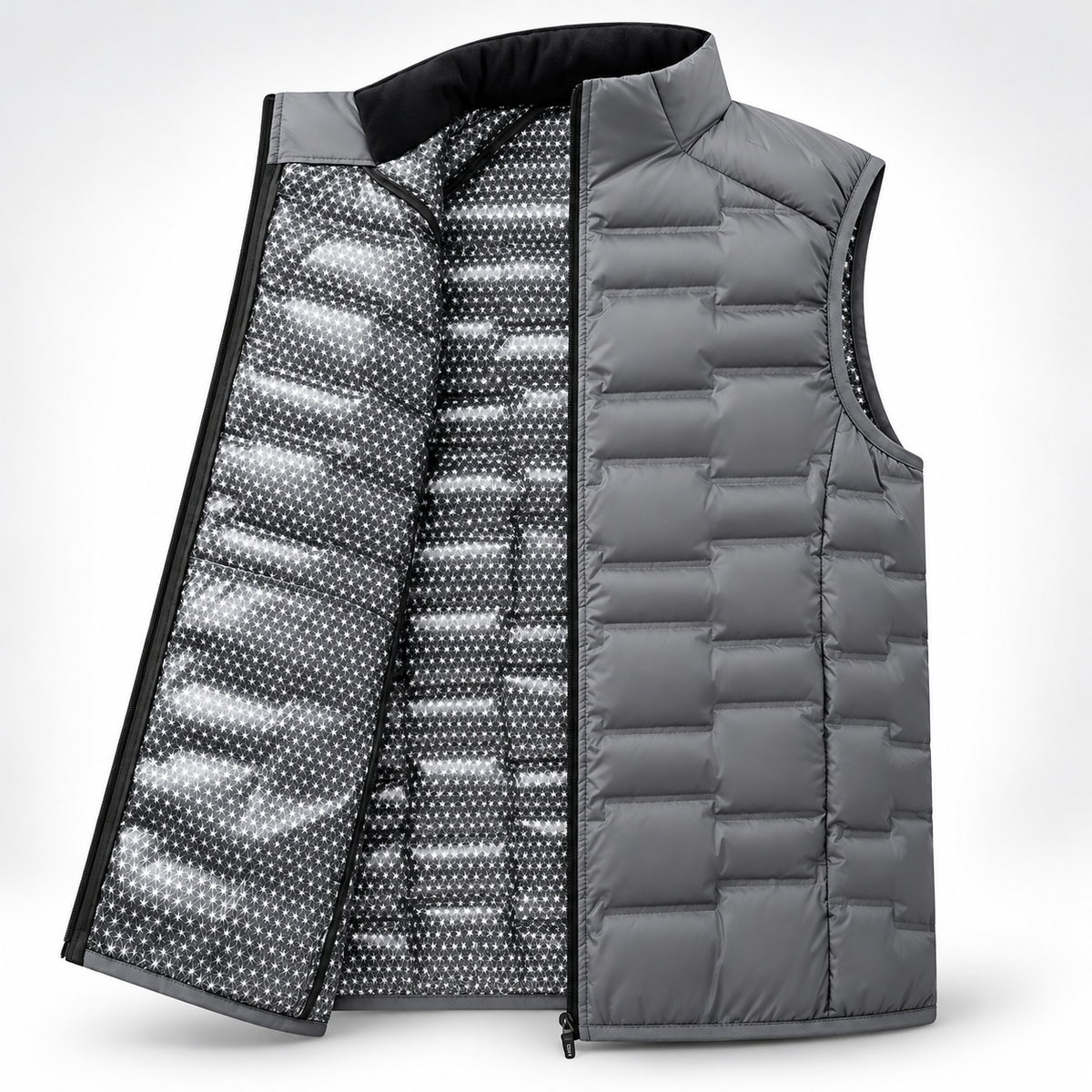 Piumino smanicato da uomo | Ultral leggero, impermeabile | Imbottitura in piuma