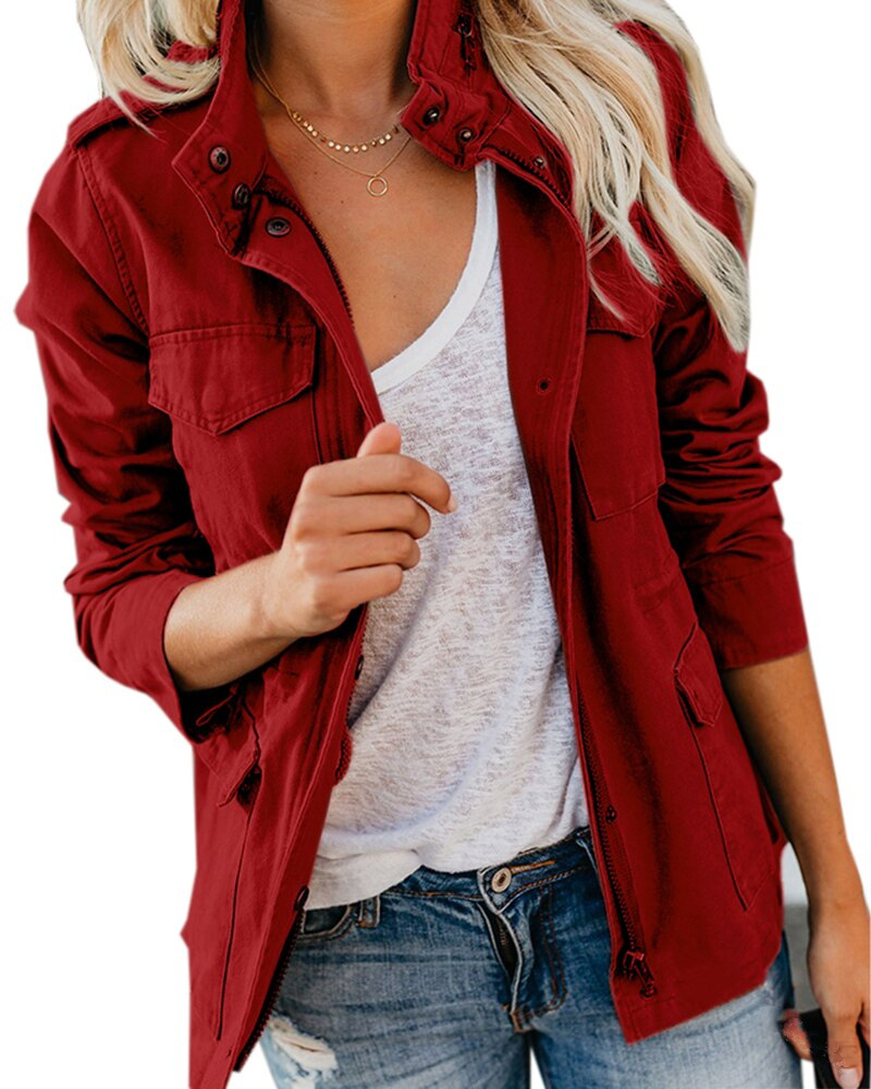 Manteau femme mi-saison | Coupe cintrée, poches latérales