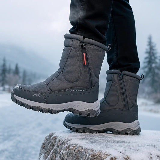 Bottes de Neige Mi-Hautes – Chaudes, Imperméables et Antidérapantes