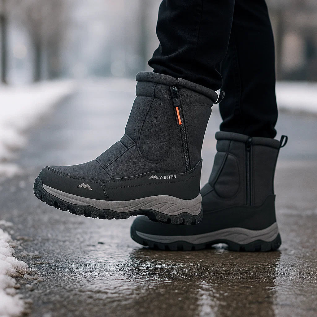 Bottes de Neige Mi-Hautes – Chaudes, Imperméables et Antidérapantes