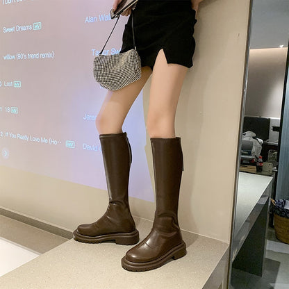 Bottes Femme Cuir | Noir, Marron, Blanc, Thé au Lait | Pointures 35-40