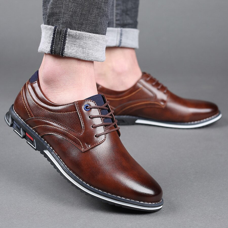 Chaussures de ville en cuir pour homme | Noir et marron