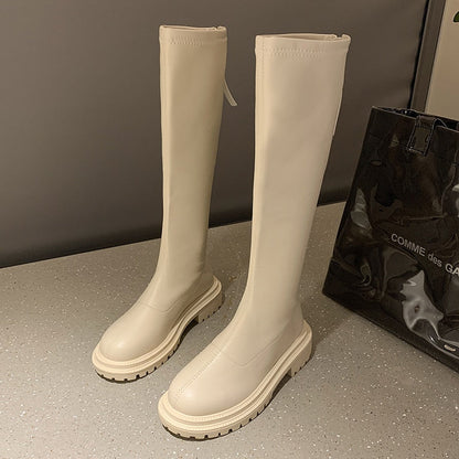 Bottes Femme Cuir | Noir, Marron, Blanc, Thé au Lait | Pointures 35-40
