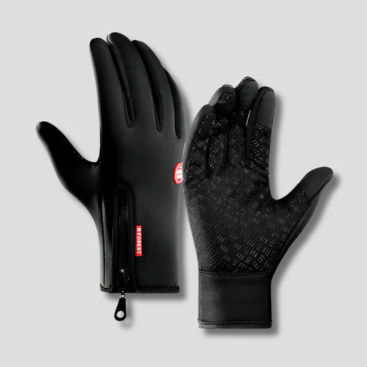 Gants chauffants unisexe imperméables tactiles pour vélo et ski, noir