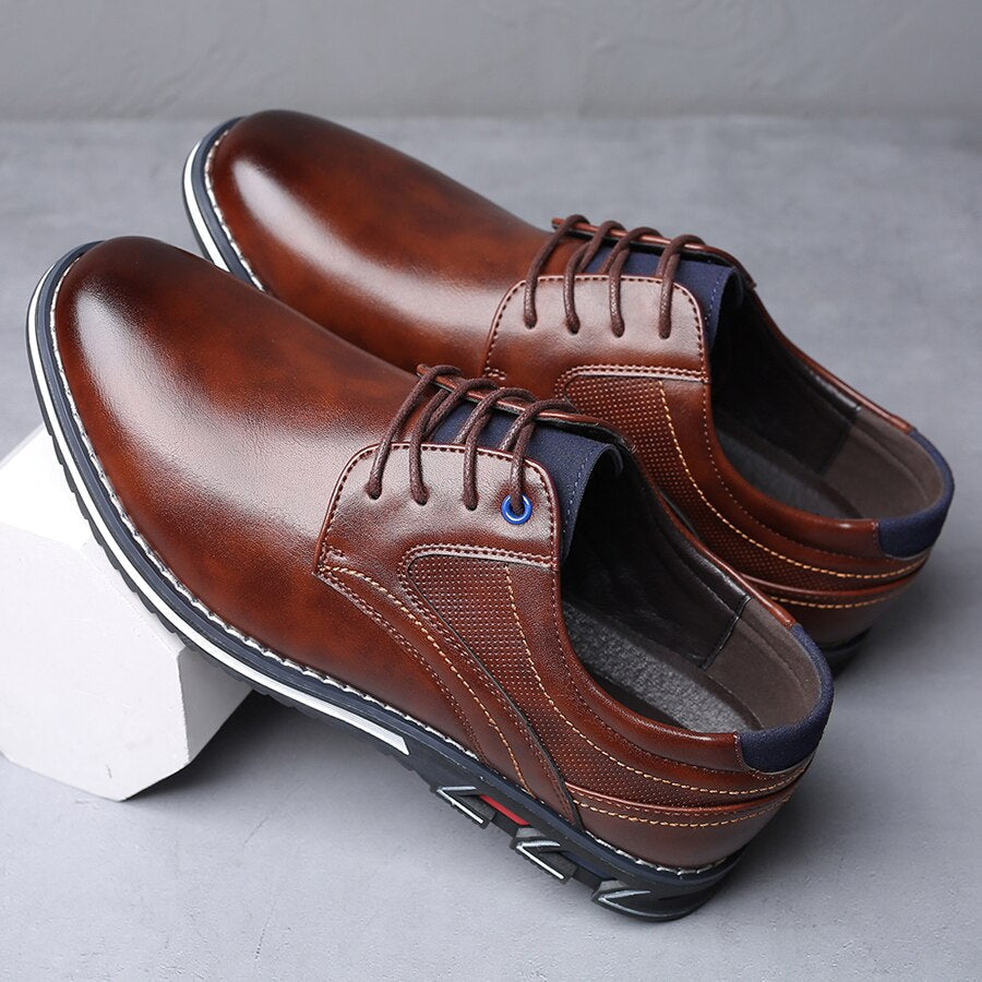 Chaussures de ville en cuir pour homme | Noir et marron