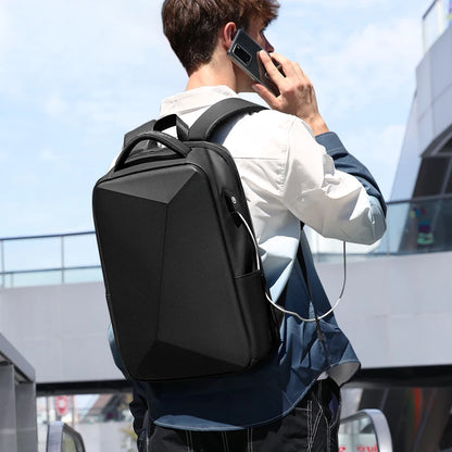Sac à dos ordinateur imperméable USB homme avec compartiment 15 pouces et protection antivol