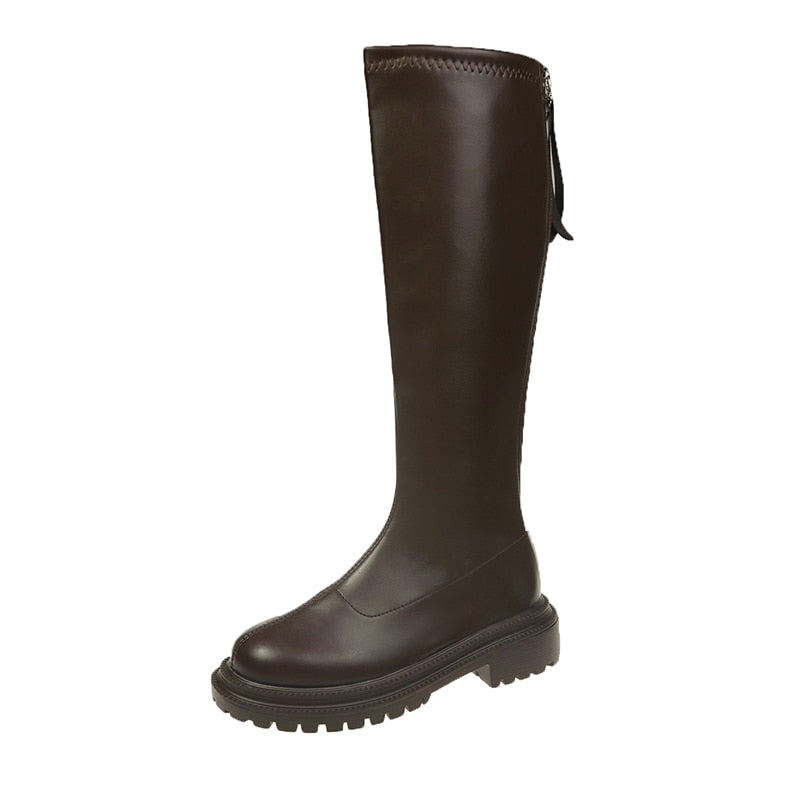 Bottes Femme Cuir | Noir, Marron, Blanc, Thé au Lait | Pointures 35-40