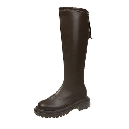Bottes Femme Cuir | Noir, Marron, Blanc, Thé au Lait | Pointures 35-40