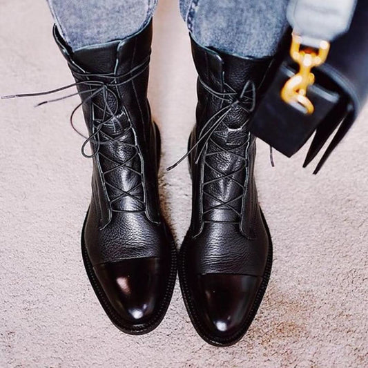 Bottines en Cuir Hannah-Chaussures pour Femmes-PARIS FEMME