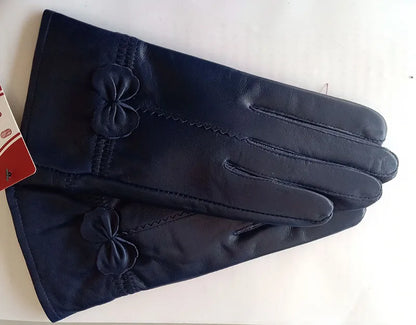 Gants cuir agneau femme avec doublure laine, cuir véritable