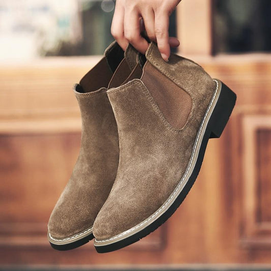 Bottines Chelsea en daim pour hommes - Élégance et confort-Chaussures-PARIS FEMME