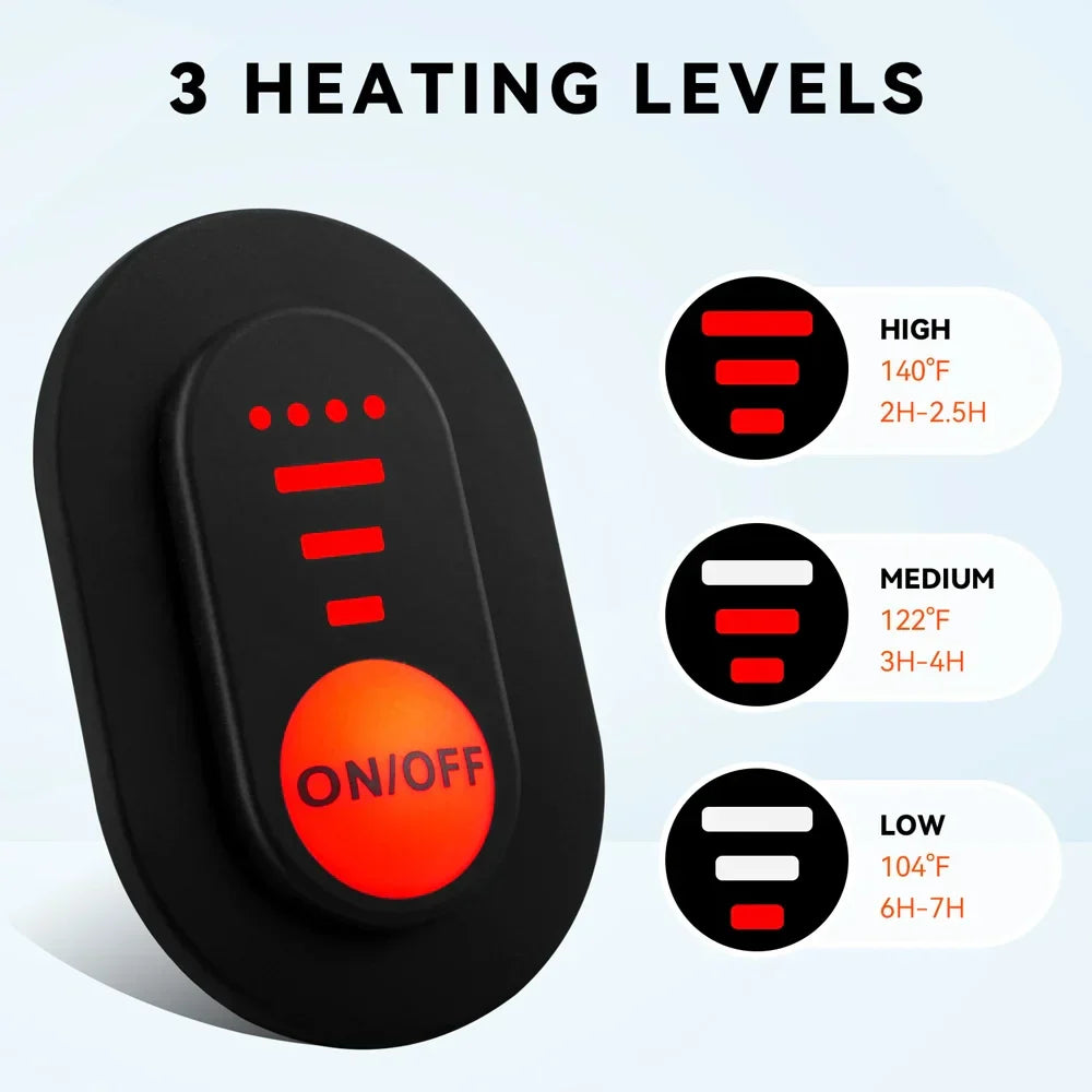 Gants chauffants batterie imperméables avec doigts compatibles écran tactile pour l'hiver