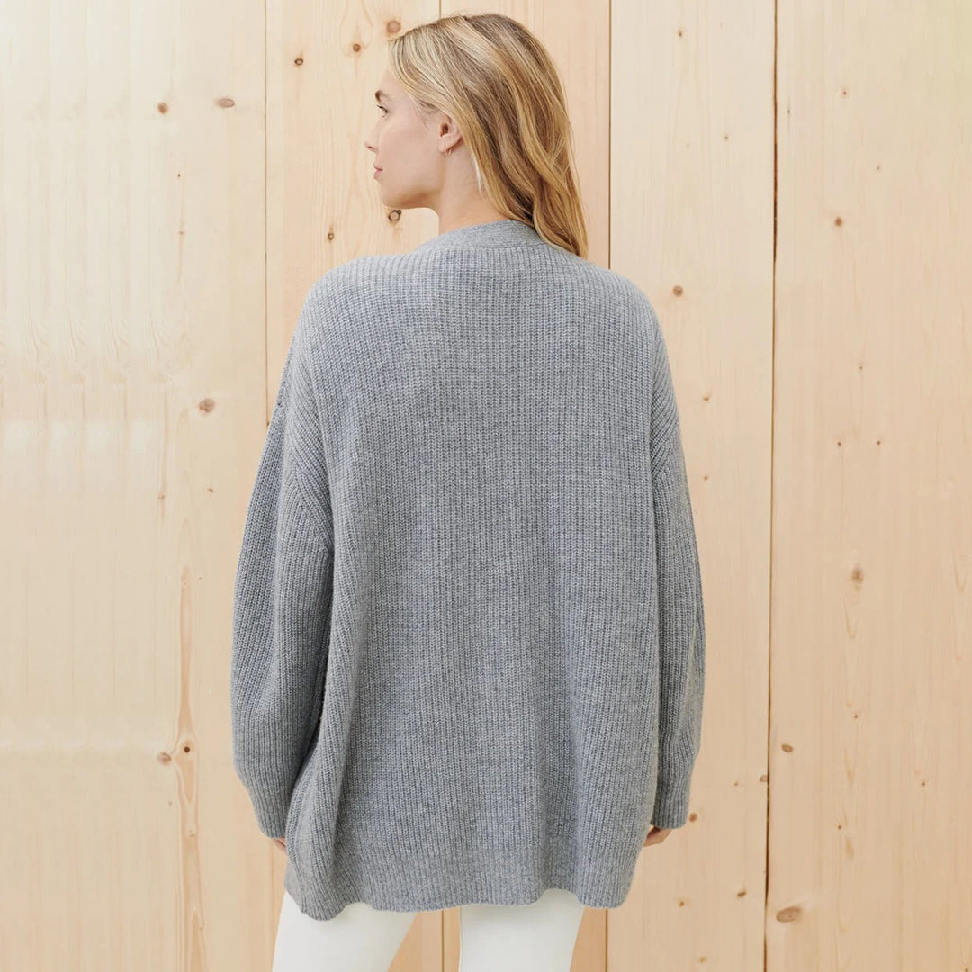 Cardigan femme cachemire oversize coupe ample et fluide