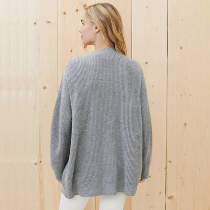 Cardigan femme cachemire oversize coupe ample et fluide