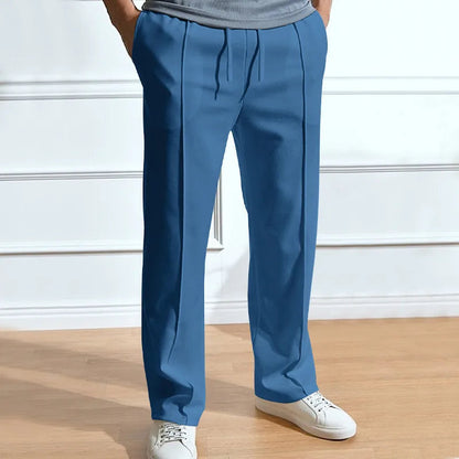 Pantalon homme coupe slim moderne, silhouette épurée et look soigné
