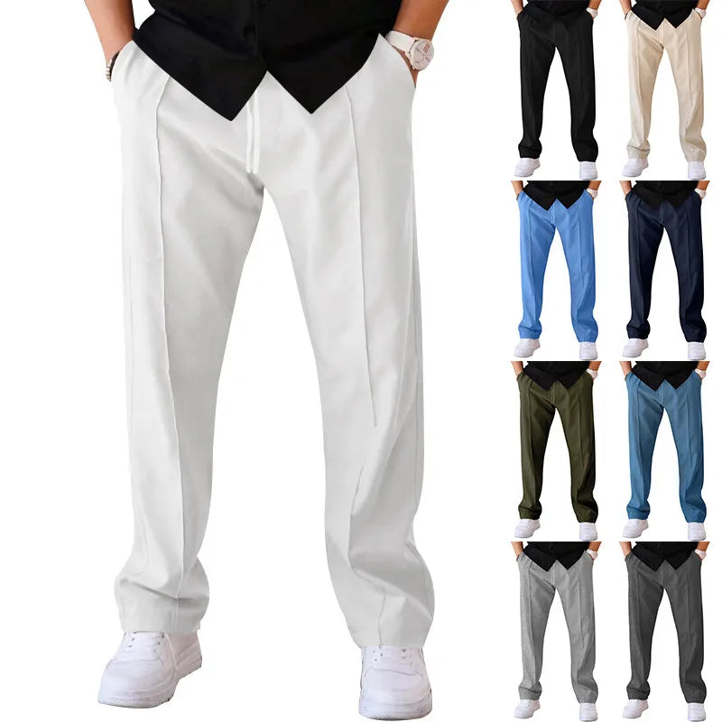 Pantalon homme coupe slim moderne, silhouette épurée et look soigné