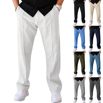 Pantalon homme coupe slim moderne, silhouette épurée et look soigné