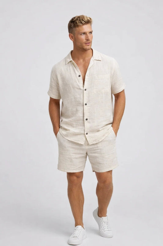 Ensemble de détente homme | Manches courtes boutonné | Casual été