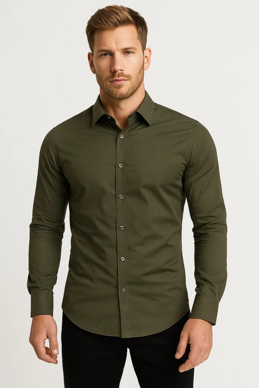 Chemise homme ajustée | Manches longues, casual