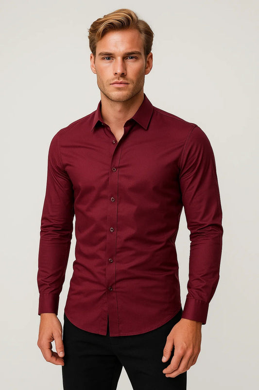 Chemise homme ajustée | Manches longues, casual