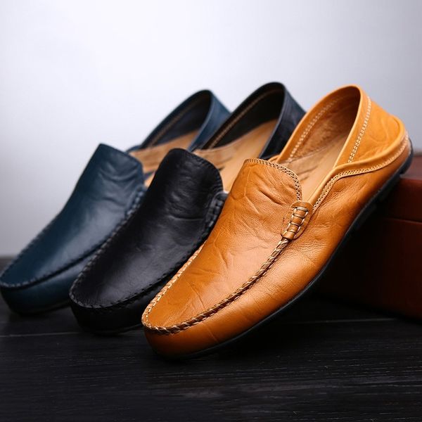 Mocassins Hommes Cuir | Confortables Slip-On | Chaussures Élégantes