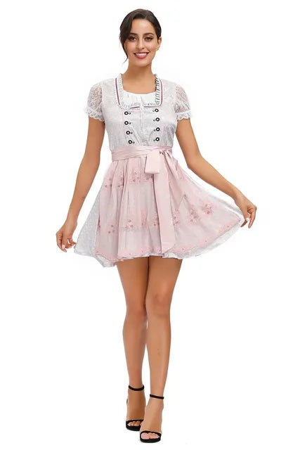 Robe Dirndl Femme - Matériau Respirant - Tracht Traditionnelle Oktoberfest