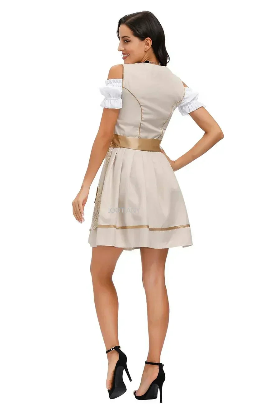 Robe Dirndl Femme - Matériau Respirant - Tracht Traditionnelle Oktoberfest