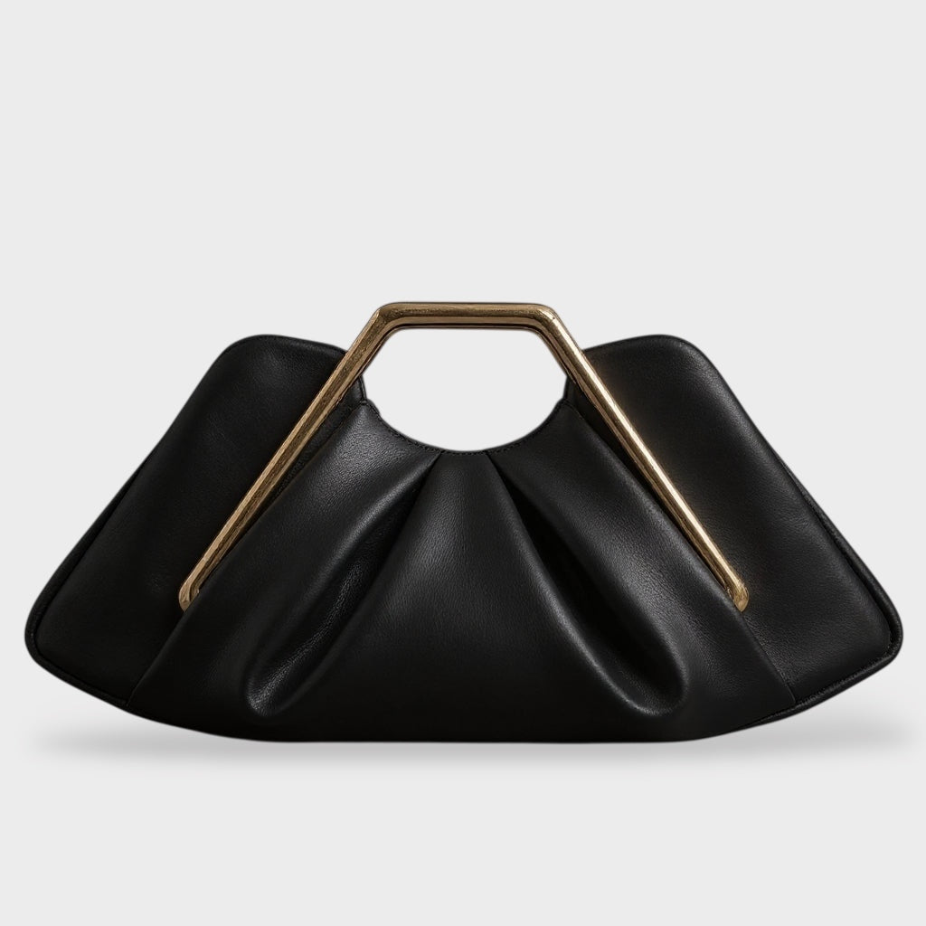 Pochette Femme | Silhouette Pliée, Poignée Doré