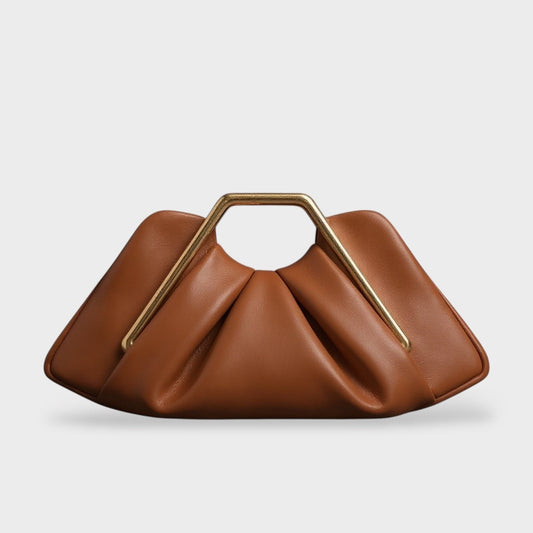 Pochette Femme | Silhouette Pliée, Poignée Doré