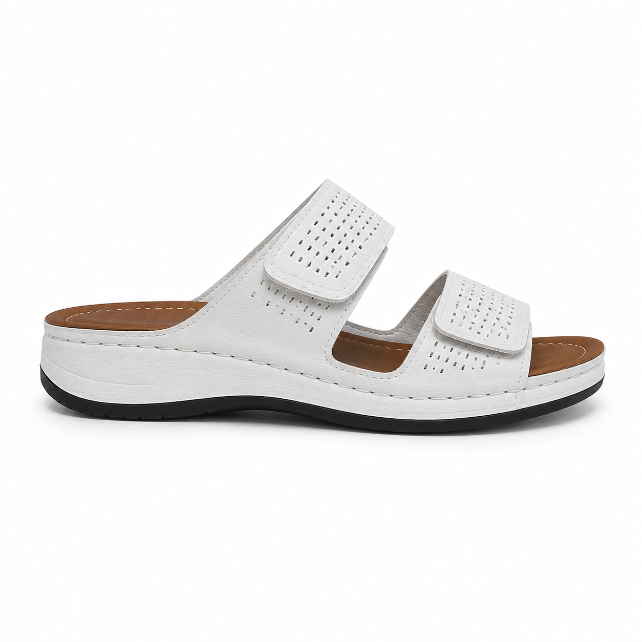 Women's Orthopedic Sandals with Double Adjustable Straps and Cushioned Sole