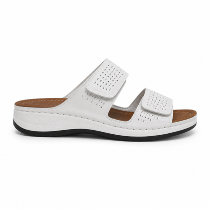 Women's Orthopedic Sandals with Double Adjustable Straps and Cushioned Sole